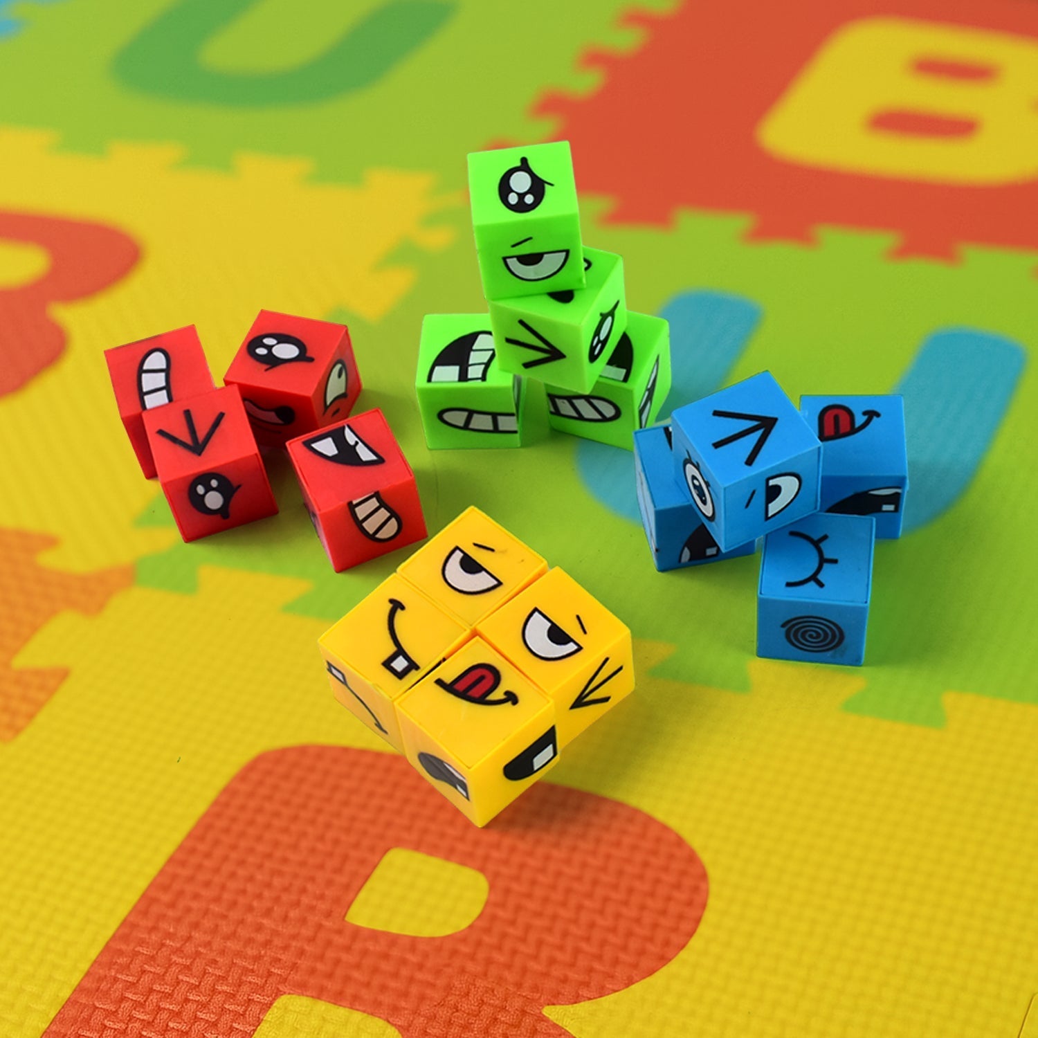 Educational Face Expression Changing Puzzle Cube Toy Set Educational Face Expression Changing Puzzle Cube Toy Set